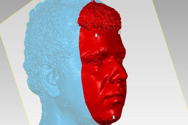 3D skenovanie ľudská tvár